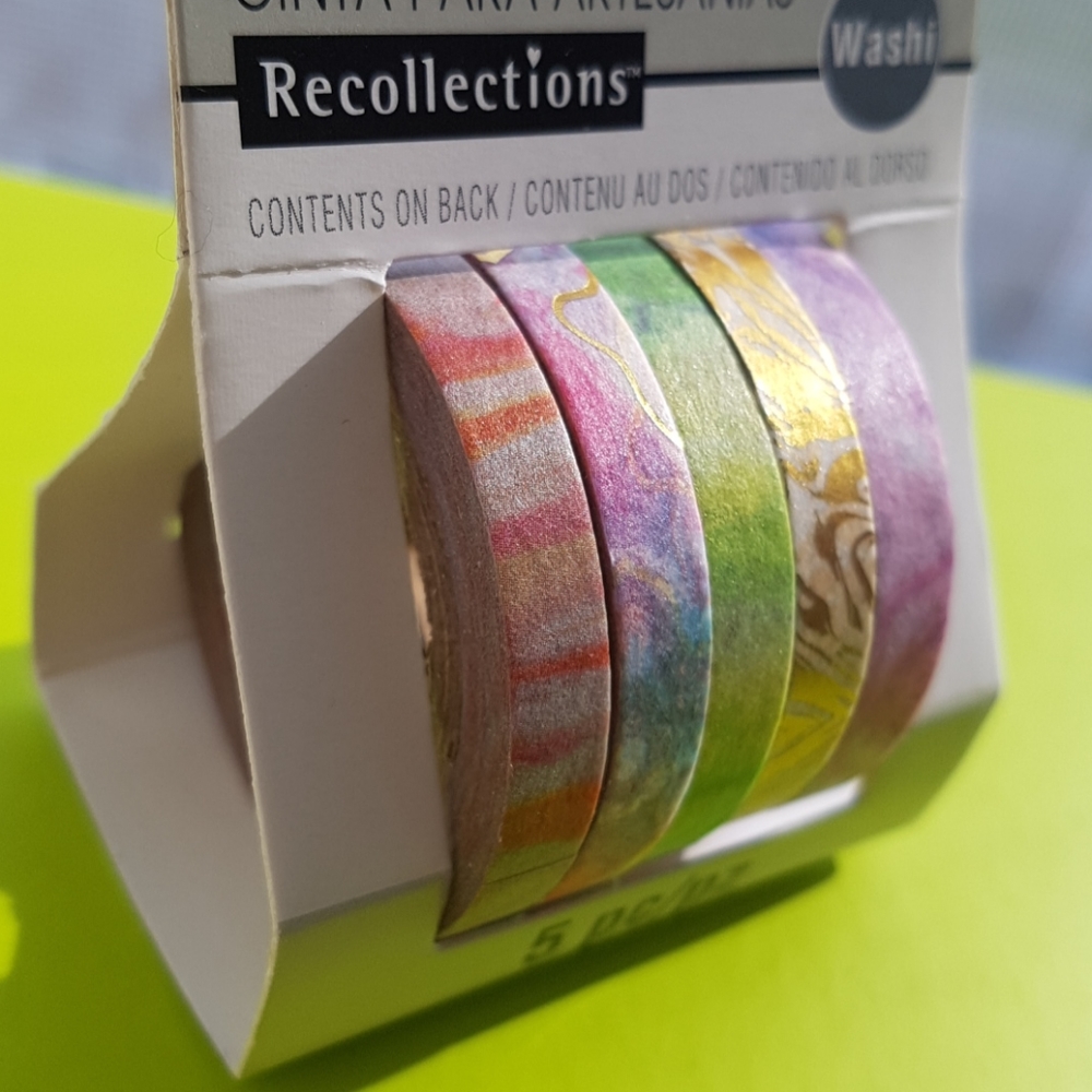 5 Pcs Recollections Washi Tape Masking Tape Adhesive Tape Ruban adhésif